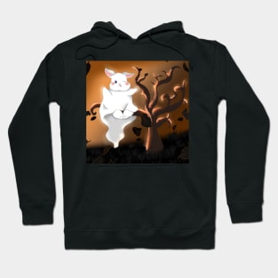 Bunny as a Ghost _ sit in the Tree Hoodie